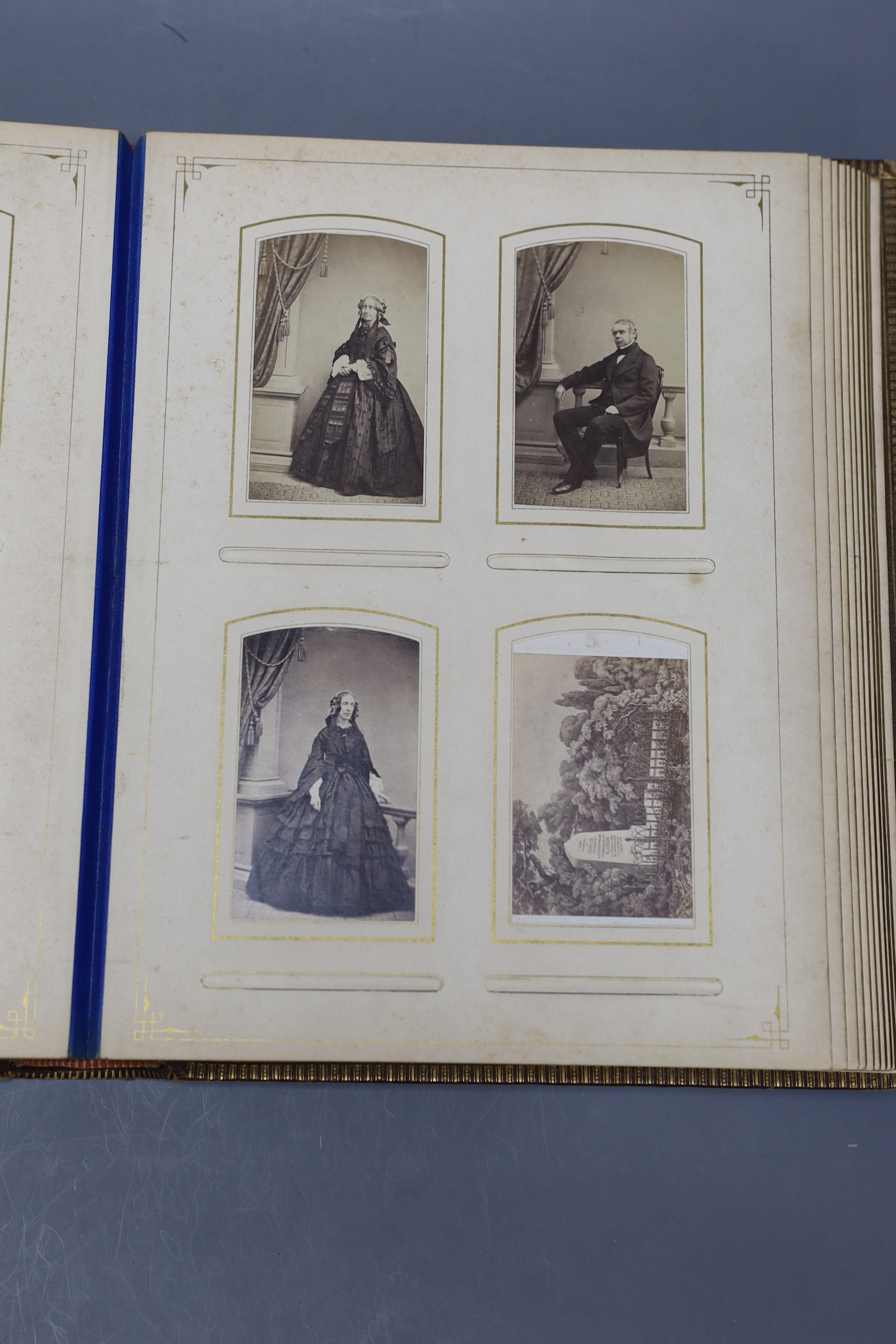 A Victorian portrait photograph album